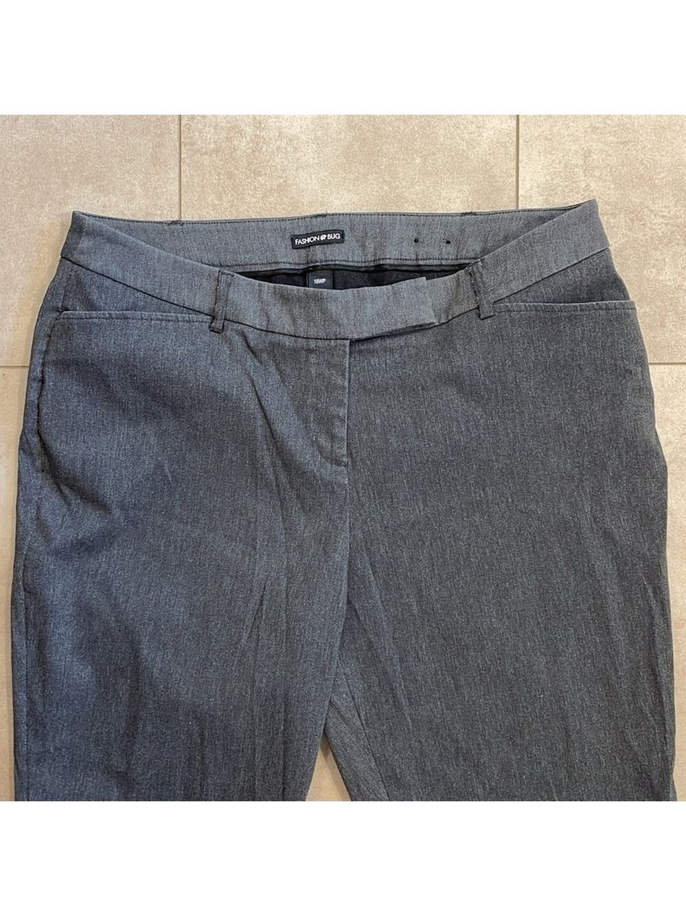 Fashion Bug, Woman’s Dress Pants, Sz 18WP, Dark Grey, boot cut - Picture 2 of 5